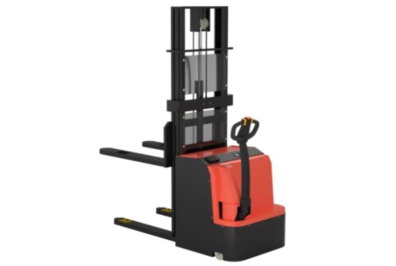 Узкие проходы и высокий стеллаж: как электрический самоходный штабелер решает задачи плотного складирования